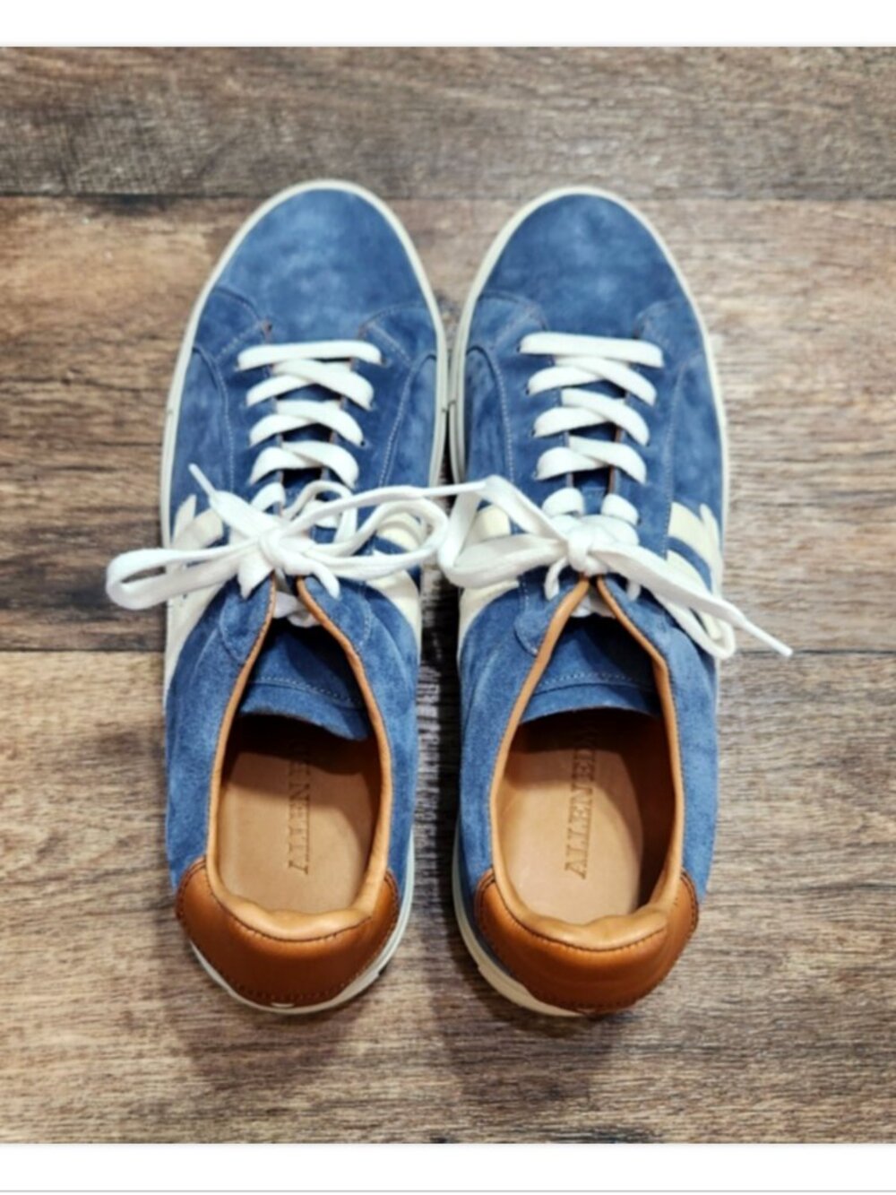 Allen Edmonds "CENTER COURT" Suede Sneakers Italian Margom Soles - Picture 4 of 16